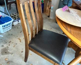 SET OF 4 MISSION OAK DINING CHAIRS