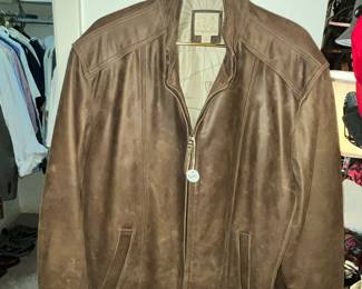 Jos. A. Bank leather bomber jacket - FANTASTIC