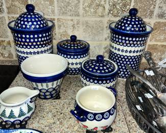 POLISH "BOLESLAWIEC" CANNISTERS!