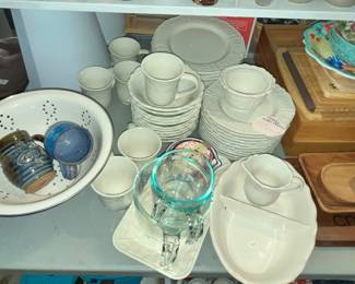 WHITE CORNING WARE DISHES