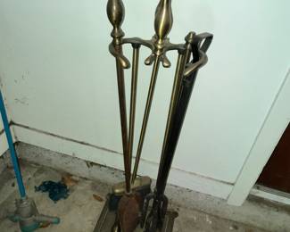 BRASS ANDIRONS