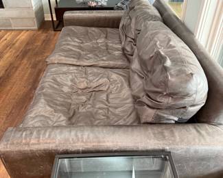 RESTORATION HARDWARE Leather Loveseat