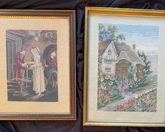 Framed Needlepoint Art