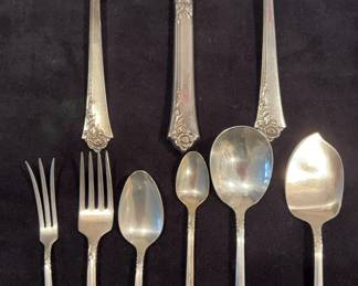 Heirloom Sterling Silver Damask Rose Serving Pieces