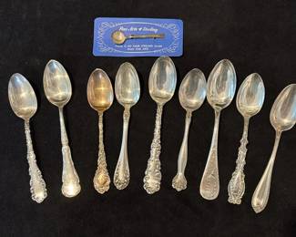 Antique And Vintage Sterling Silver Spoons