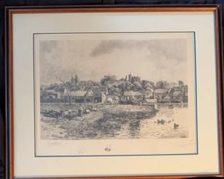 Antique Camille Fonce Etching