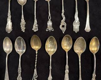Sterling Silver Miniature Souvenir Spoons