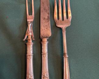 Vintage Knife And Fork Carving Set
