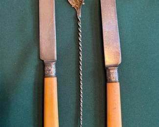 Sterling Silver Spoon and Knives