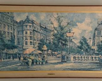 Andre Picot Boulevard Haussmann Framed Print