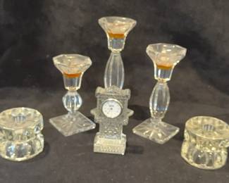 Crystal Candle Holders Galway Crystal Clock