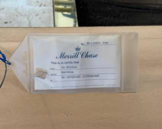 "Le Sereau" by Paul Berthon, Framed Original Color Lithograph.