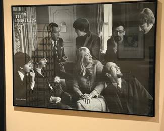 The Beatles With Ed Sullivan and Peter, Paul and Mary Framed Photograph.