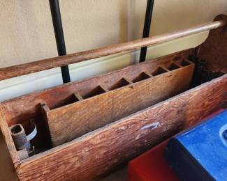 Wood Tool Box | Carpenter's Caddy | Long Carrying Handle