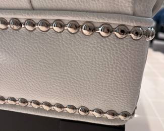 White leather ottoman