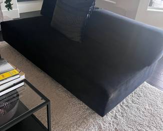 Recovered West Elm Modular Sofas- black velvet (2)  $1200