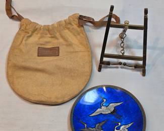 Coloisoinne Bowl With Stand And Bag From Tiffany Store In New York