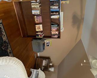 Various Books, Kids Wicker Rocker, Desk, Bookcase