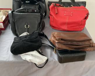 Kate Spade - Salvatore Ferragamo purses- Longchamp 