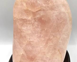 Natural Rose Quartz Lamp On Wood Base
Lot #: 90