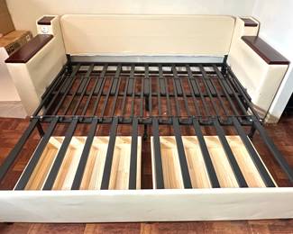 King Leathaire Sleeper Sofa With Trundle Storage, Storage In Armrests & USB Port
Lot #: 9