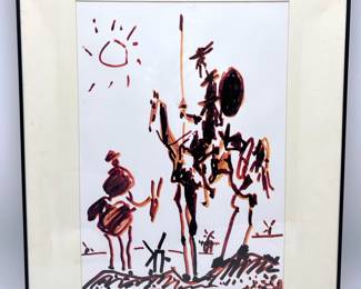 Pablo Picasso Signed Print Reproduction Of 1955 Ink Drawing "Don Quixote"
Lot #: 73
