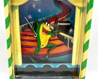1993 Michigan J. Frog Warner Bros Wind Up Musical Shadow Box With Drawer, Frog Dances
Lot #: 63