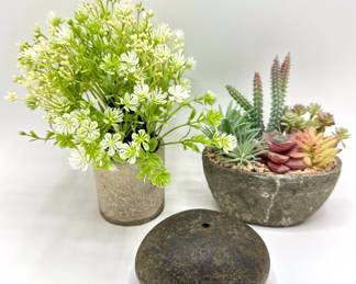 2 Faux Plants & Rock Incense Burner
Lot #: 126