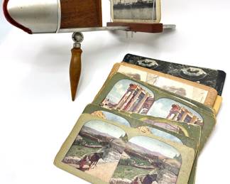 Antique Perfectscope Stereoscope Viewer With 13 Photo Cards
Lot #: 110