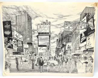 Sandra Finkenburg (1982) Times Square Lithograph Illustration, Signed, Unframed
Lot #: 75