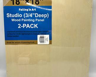2 New Sealed 18 By 18 Wood Painting Panels, Art Supplies
Lot #: 129