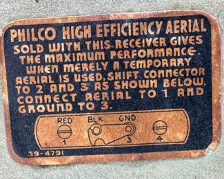 1937 Vintage Philco Cathedral Tube Radio With 5 Original Tubes Model 37-61B, Also Pulls In Shortwave
Lot #: 1