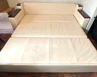 King Leathaire Sleeper Sofa With Trundle Storage, Storage In Armrests & USB Port
Lot #: 9