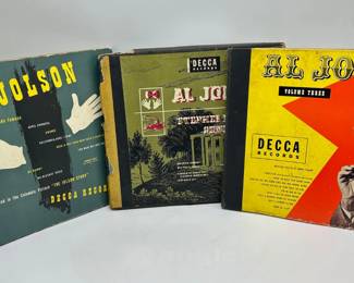 3 Al Jolson 78 Vinyl Record Albums Box Sets
Lot #: 19