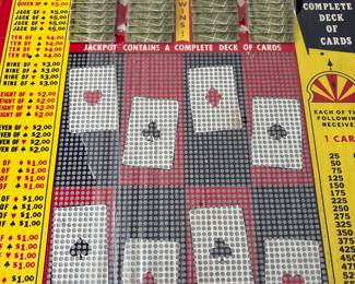 vintage joker card game 10 cent gambling punch board - info thanks to my mentor!