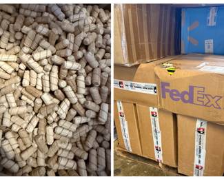 Boxes of Wooden Dowels