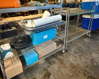 Chrome Mobile Shelving Units