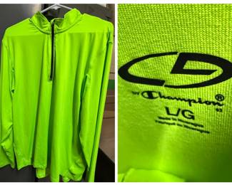 Champion C9, Duo Dry, Men's, Neon Green, 1/4 Zip, Long-Sleeve, Performance Shirt