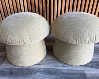 Beige Mushroom Pouf Storage Ottomans
