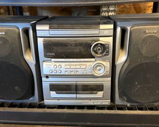 Aiwa CX-NA303 Mini-Component Stereo System with 
3-Disc CD Changer, Dual Cassette Decks, and an AM/FM Radio Tuner 