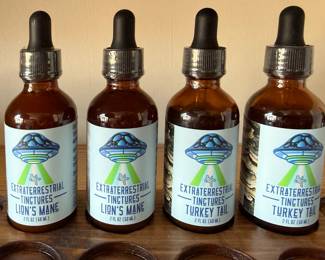 Extraterrestrial Tinctures-- Lion's Mane and Turkey Tail-- Dual Extract Mushroom Supplements 