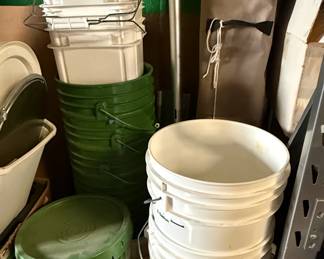 Plastic Buckets with Lids