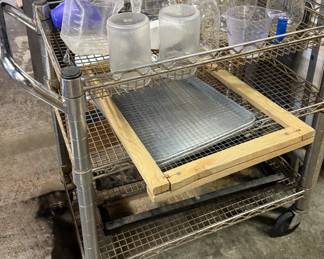 3-Tier Metal Rolling Utility Cart