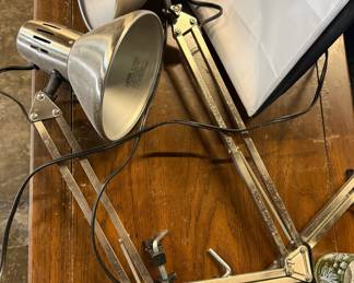 Adjustable Architect-Style Desk Lamps with Clamp Bases 
 