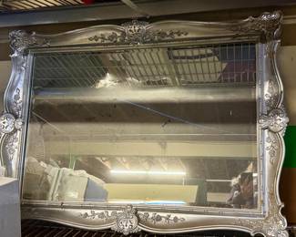 Ornate Silver Wall Mirror