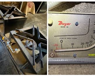 Dwyer Mark II (Model 25) Molded Plastic Inclined-Vertical Manometer and Gas Burner 