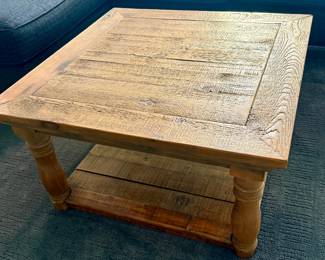 OP Jenkins rustic wood coffee table