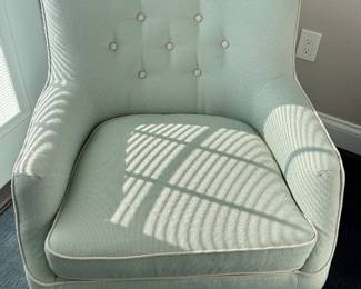 OP Jenkins pale green swivel accent chair
