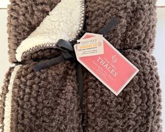 Thales Faux Sable Fur Reversible Throw