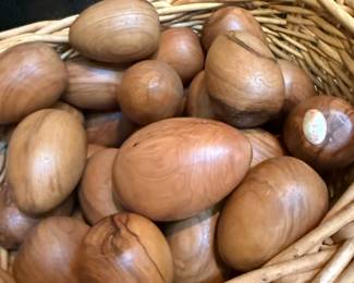 Carved Wood Eggs